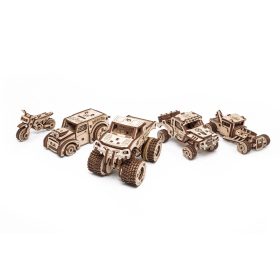 Járművek készlet 3D fa puzzle modell