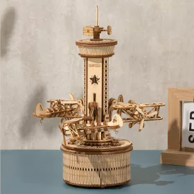 Légi irányítótorony 3D fa puzzle modell (zenélő)