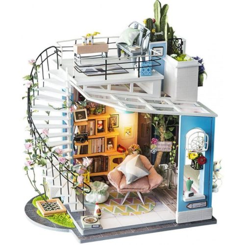Tetőtéri olvasósarok 3D fa puzzle modell