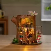 Összeszerelt Tündérlak faház 3D fa puzzle lakberendezési dekoráció