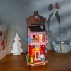 Szerelem posta falra akasztható miniatűr házkészlet 3D fa puzzle modell