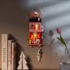 Szerelem posta falra akasztható miniatűr házkészlet 3D fa puzzle modell