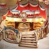 Teáscsésze körhinta 3D fa puzzle modell (zenélő)