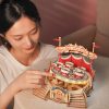 Teáscsésze körhinta 3D fa puzzle modell (zenélő)