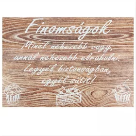 Finomságok tábla (barna) 30x20 cm
