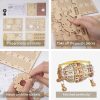 Öröknaptár 3D fa puzzle modell
