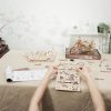 Motorkerékpár 3D fa puzzle modell
