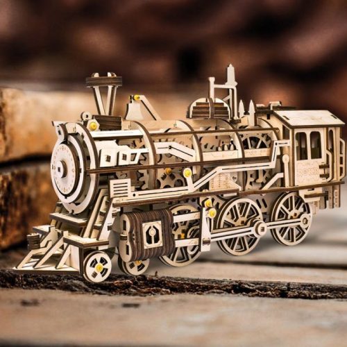 Mozdony 3D fa puzzle modell