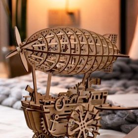 Mechanikus Léghajó 3D fa puzzle modell