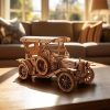Antik autó 3D fa puzzle modell