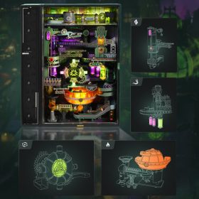 ROKR Alchemy City 3D fa márványpálya – teljes mechanikus golyópálya élmény interaktív LED fényekkel