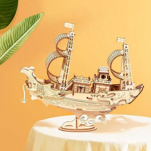 Diplomáciai hajó 3D fa puzzle modell