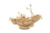 Halászhajó 3D fa puzzle modell