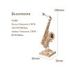 Szaxofon 3D fa puzzle modell