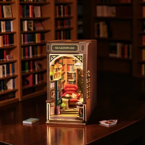 Könyvkuckó Könyvesbolt 3D fa puzzle modell - Book Nook