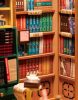 Könyvkuckó Könyvesbolt 3D fa puzzle modell - Book Nook