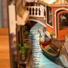 Könyvkuckó Velence 3D fa puzzle modell - Book Nook