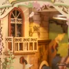 Könyvkuckó Virágbolt 3D fa puzzle modell - Book Nook