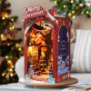 Könyvkuckó Karácsonyi utca 3D fa puzzle modell - Book Nook