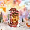 Könyvkuckó Karácsonyi szoba 3D fa puzzle modell - Book Nook