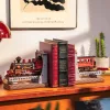 Könyvtámasz vonat 3D fa puzzle modell - Book Nook