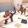 Háborús ló 3D fa puzzle modell